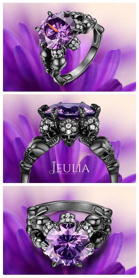 Purple wedding rings