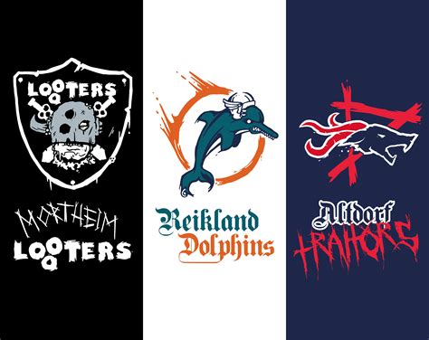 I made some team logos inspired by nfl teams : bloodbowl