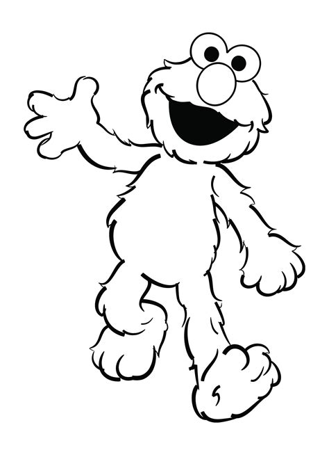 Elmo Coloring Pages for Cartoon Lovers | Educative Printable