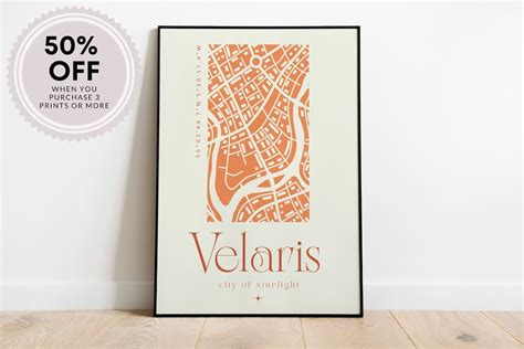 Velaris City Map Acotar Digital Download Sarah J Maas - Etsy