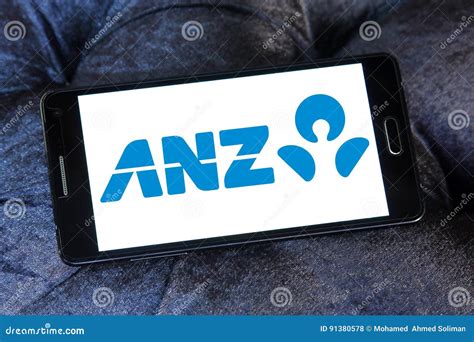 ANZ bank logo editorial stock photo. Image of global - 91380578