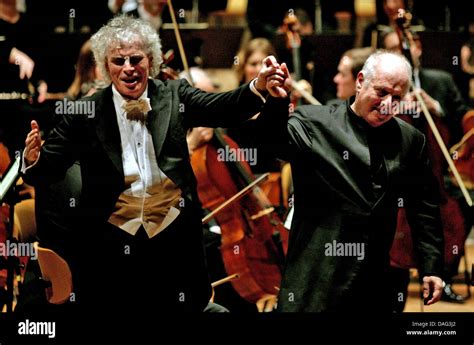 The principal conductor of the Berlin Philharmonic Orchestra, Sir Stock Photo, Royalty Free ...