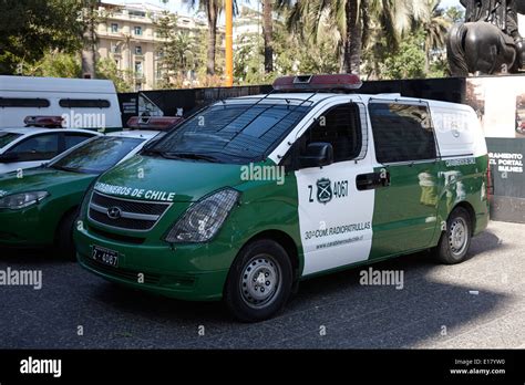 carabineros de chile national police radio patrol riot van vehicle in ...