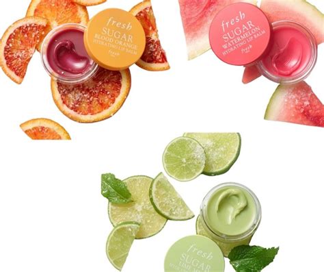 Fresh Sugar Hydrating Lip Balm Watermelon, Lime Mint, and Blood Orange ...