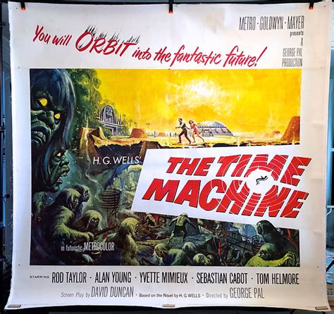 The Time Machine 1960 Original Movie Poster Six Sheet Linen Backed