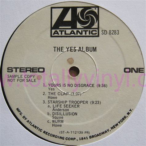 Totally Vinyl Records || Yes - The Yes Album LP Promotional Issue Vinyl