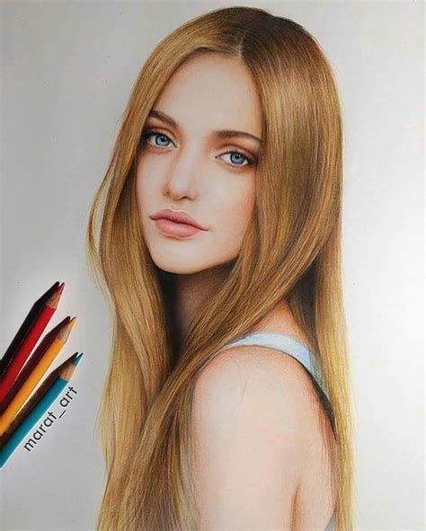 Realistic Drawings, Colorful Drawings, Cool Drawings, Pencil Drawings, Pencil Portrait, Portrait ...