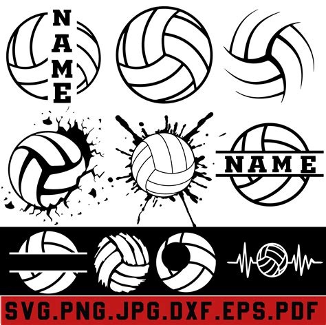 Volleyball Svg, Volleyball Cut File, Sports Svg, Volleyball Clipart, Digital Download ...