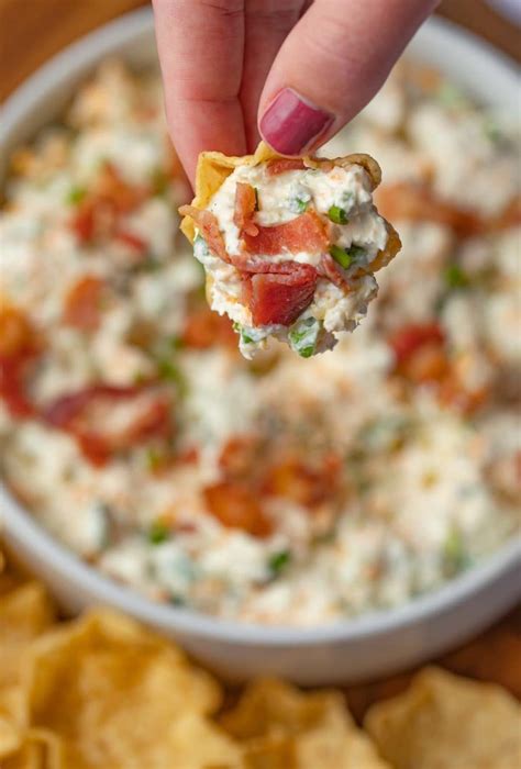 Bacon Cheddar Ranch Dip is the perfect cold appetizer dip with ranch ...