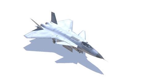 3D model J-20 Black Eagle Jet Fighter Aircraft VR / AR / low-poly ...