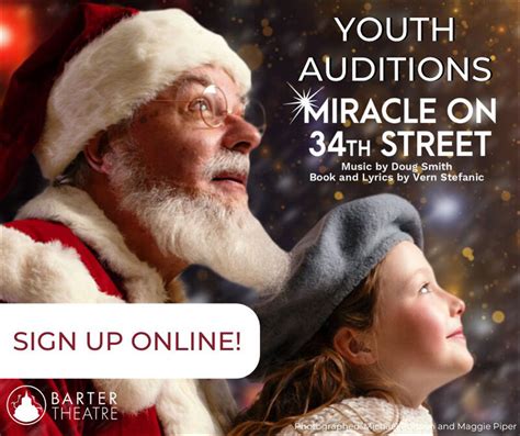 Barter Theatre seeks young actors for 2023 production of ‘Miracle On 34th Street’