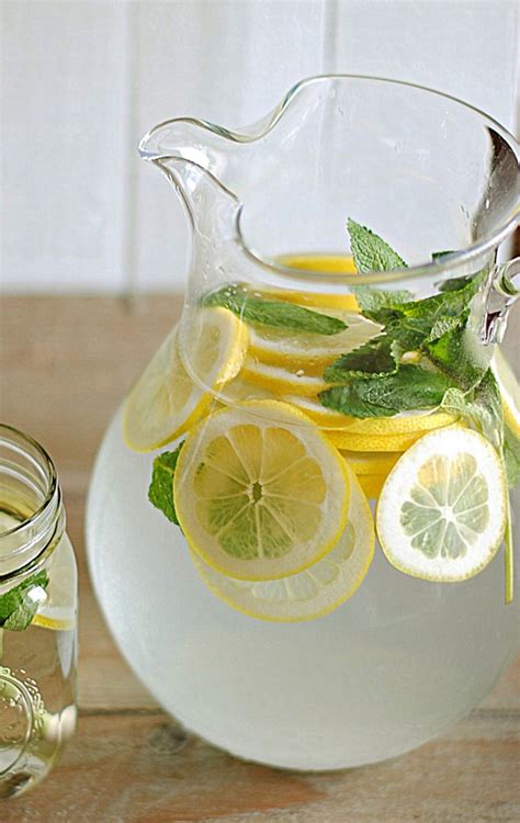 Lemon Water with Fresh Mint - Eat Yourself Skinny