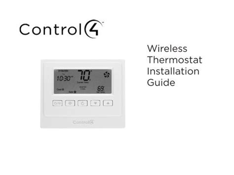 Wireless Thermostat Installation Guide and the Control4