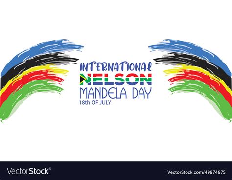 International nelson mandela day concept Vector Image