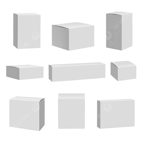 Blank Box Mockup Vector Art PNG, Blank White Box Package Mockup, Illustration, Blank, Container ...