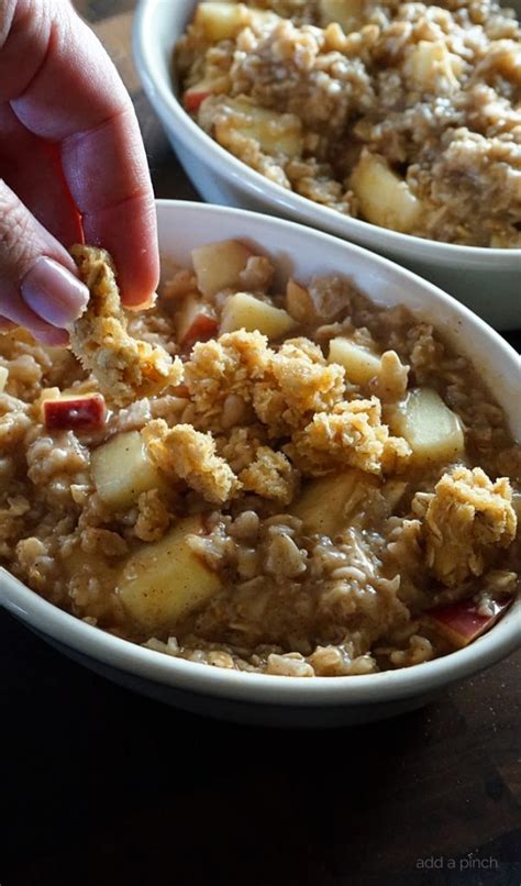 Apple Crisp Oatmeal Recipe - Add a Pinch