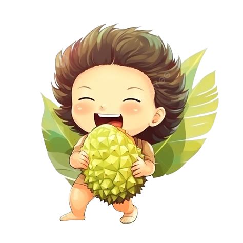 Durian Cute Kid Style Oil Paint, Gouache, Grunge, Style PNG Transparent Image and Clipart for ...