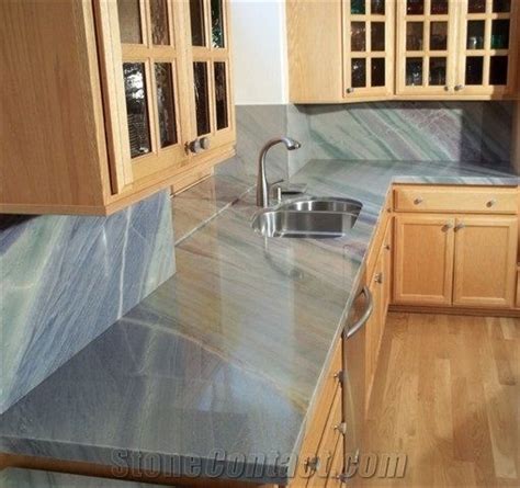 Azul Macaubas Quartzite Kitchen Countertop,Splash from China ...