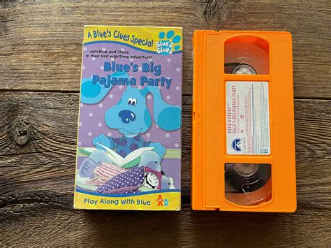 Blue's Clues // Blue's Big Pajama Party // Vintage VHS 1999 - Etsy