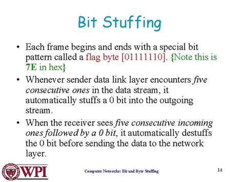 Bit and Byte Stuffing Computer Networks Bit and
