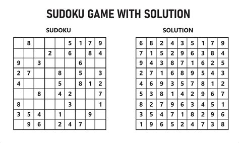 Sudoku Game With Solution 15582380 Vector Art at Vecteezy