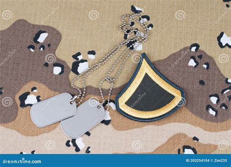 ARMY Private Rank Patch On Desert Uniform Editorial Image | CartoonDealer.com #101488282