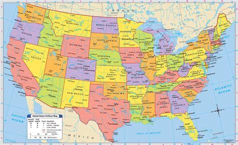 Carte Des Etats Unis À Imprimer - Arouisse.com