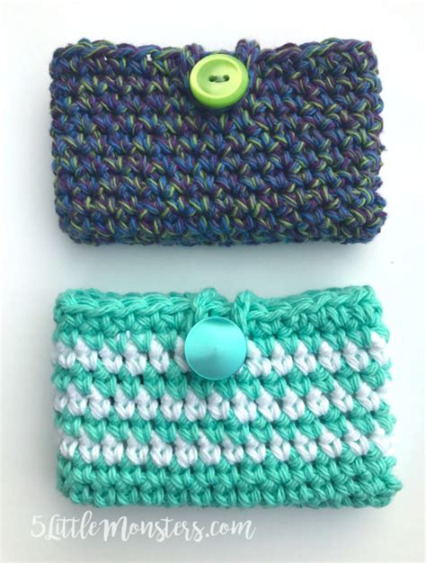 5 Little Monsters: Simple Crocheted Card Holder