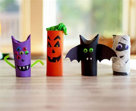 Halloween Toilet Paper Roll Pumpkin Craft | Halloween Crafts for Kids