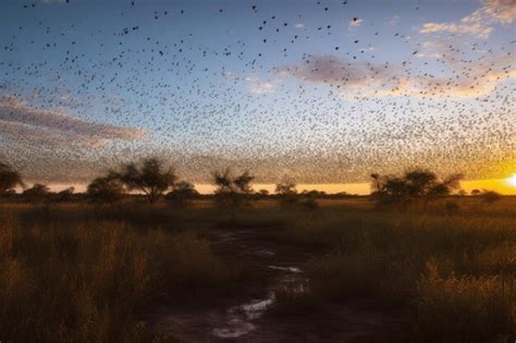 Premium AI Image | Butterfly migration with thousands of butterflies crossing a vast and open ...