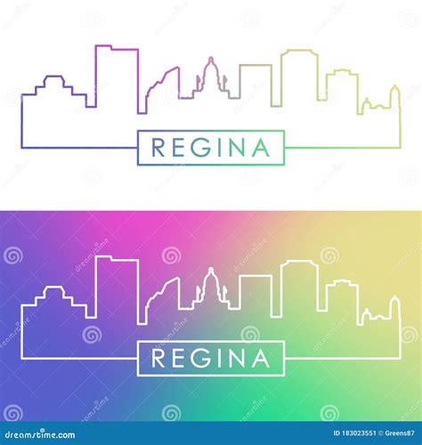 Regina City Canada, Saskatchewan Province Map Vector Illustration ...