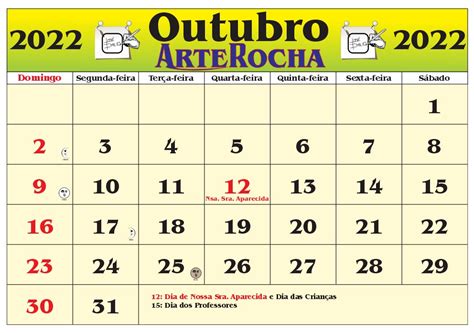 Calendario Mensal Outubro 2022 Imprimir Tarjeta - IMAGESEE