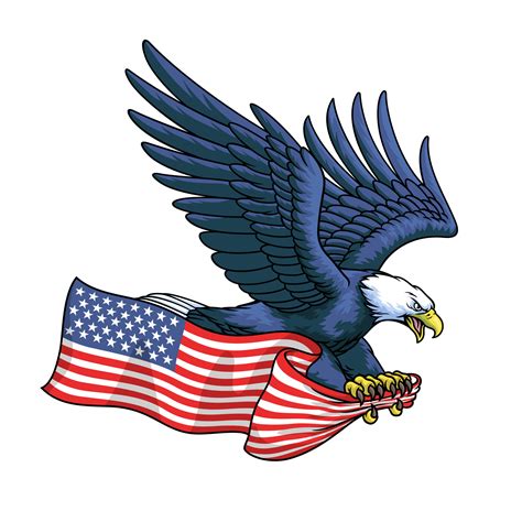 American Eagle Hold The USA Flag coloring page - Mimi Panda