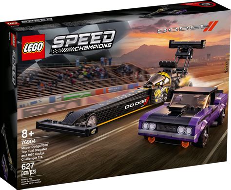 LEGO 76904 Speed Champions Mopar Dodge//SRT Top Fuel Dragster i 1970 Dodge Challenger T/A ...