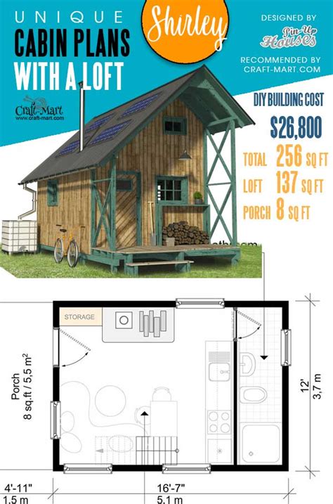 10 unique plans of tiny homes and cabins with loft - Craft-Mart