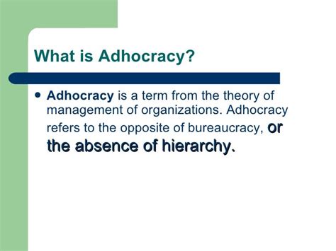 👍 What is adhocracy. Adhocracy. 2019-02-05