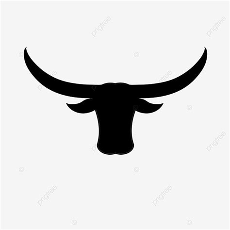 Longhorn Cow Silhouette Transparent Background, Black Cow Longhorn Cow ...