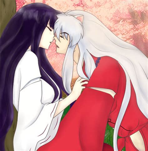 Kikyo and Inuyasha about to share a romantic kiss | 犬夜叉, 桔梗, カップル