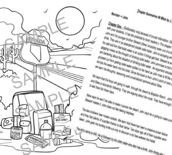 96 Miles Coloring Page and Chapter Summaries by Auntie Librarian