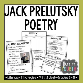 Jack Prelutsky Poetry - Author Study and Poem Writing Activity | TpT