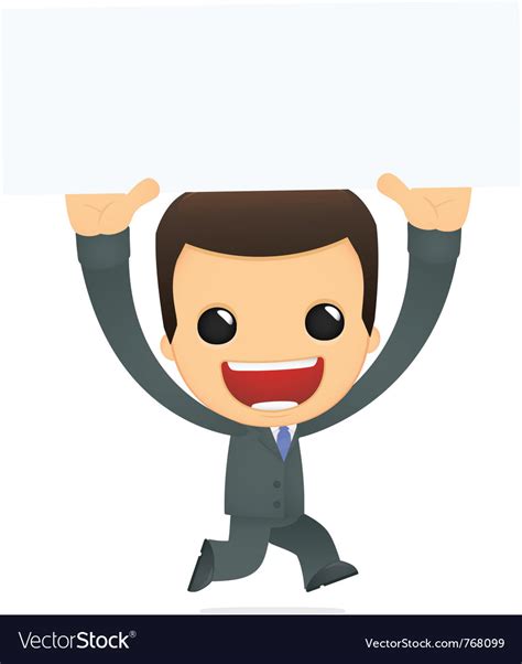 Funny cartoon boss Royalty Free Vector Image - VectorStock