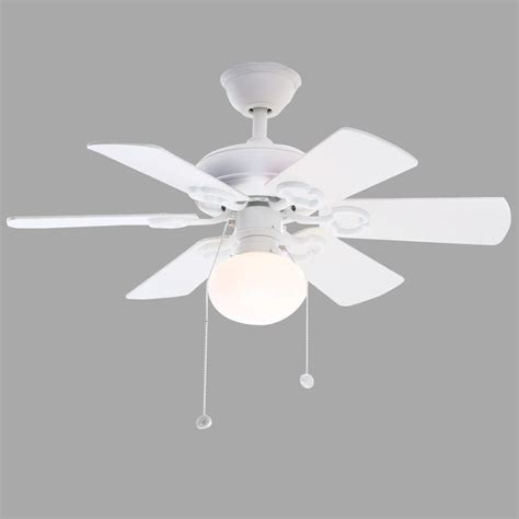 Hampton Bay Minuet III 36 in. Indoor White Ceiling Fan with Light Kit-AG806C-WH - The Home Depot