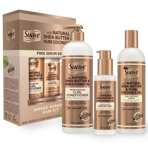 ($13 Value) Suave Professionals Shampoo and Conditioner Gift Set, Paraben-Free, Natural Shea ...