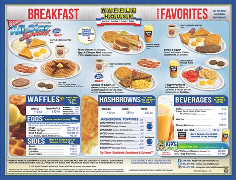 Waffle House Menu - Waffle House