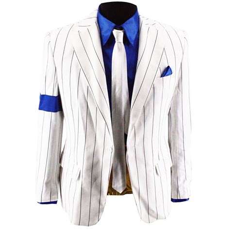 Retro MJ Michael Jackson Smooth Criminal Vocal Concert History Stripe Outfit Suits -in Suits ...