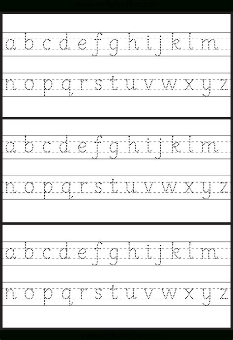 Alphabet Tracing Lowercase Letters - TracingLettersWorksheets.com