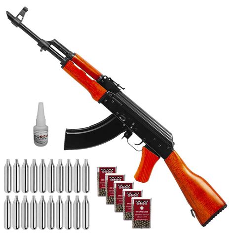 Rifle Ak 47 Co2 Kalashnikov Airgun 4,5mm Full Metal Kit | Prime Guns