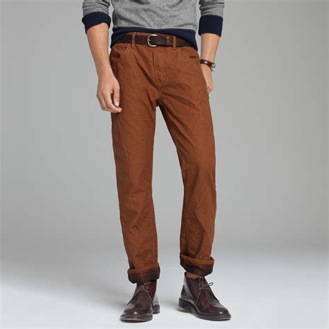 J.crew Flannel-lined Tompkins Pant in Vintage Slim Fit in Brown for Men (toasted brown) | Lyst