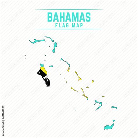 Flag Map of Bahamas. Bahamas Flag Map Stock Vector | Adobe Stock