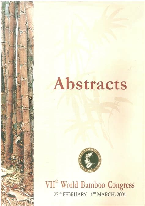 (PDF) Bamboo Identification - A Taxonomic Consideration